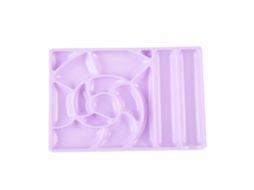 Paleta De Gel Para Uñas Rectangular De 4 Colores Con Cuadrículas Holder Herramientas De Manicura (morado)