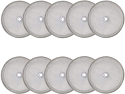 Conjunto De 10 Filtros Café Para Cafeteira Francesa E Chaleira 8 Xícaras - Reutilizáveis ​​- Universal 1000 Ml 34 Oz Prata Aço Inoxidável