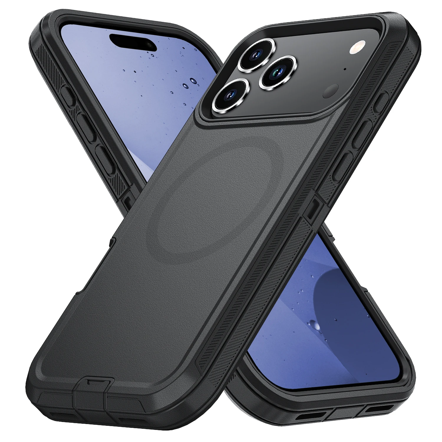(preto, Iphone Air) Capa Protetora Rígida Em Pctpu Com Função De Carregamento Magnético E Proteção Contra Quedas.