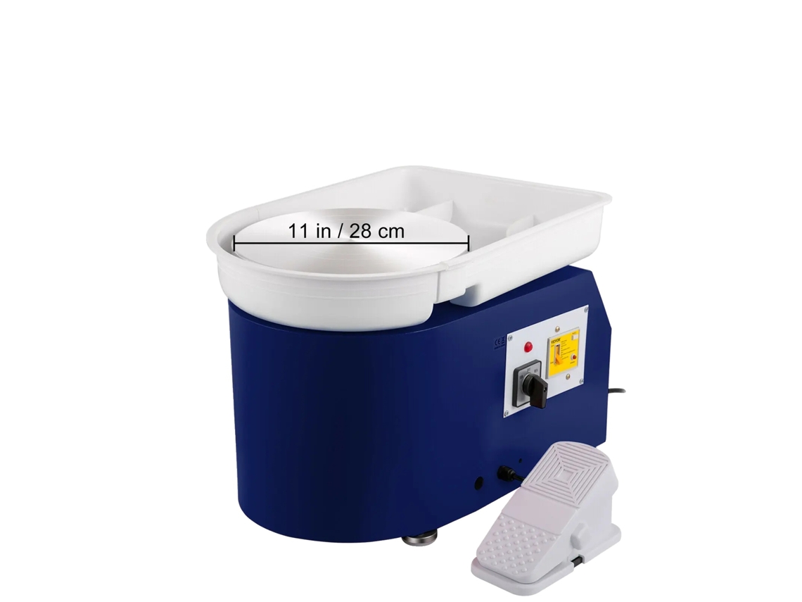 Roda de cerâmica elétrica, potência de 350 W, placa de 11 polegadas, azul OEM