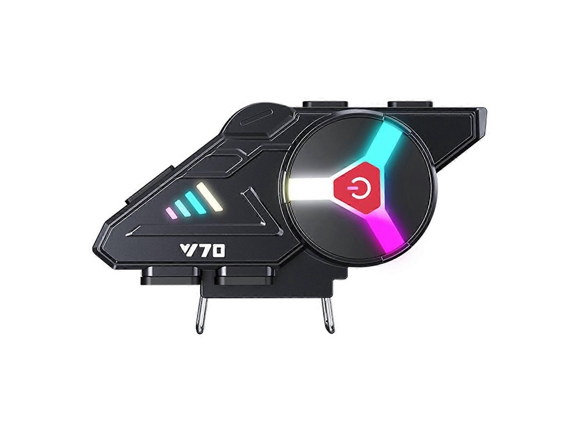 Fone De Ouvido Bluetooth Para Capacete De Motocicleta Y70 Com Luzes Coloridas Rgb Ly Ebike