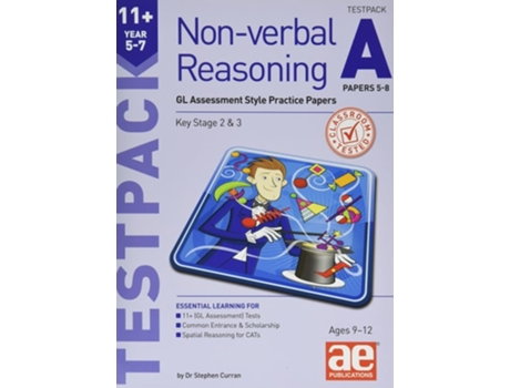 Livro 11 Non-verbal Reasoning Year 5-7 Testpack A Papers 5-8 de Andrea F Richardson e Dr Stephen C Curran (Inglês)