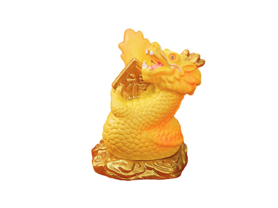 Laxiscreed Decoração De Ano Novo Com Dragão Yin Yang E Ingot De Ouro Para A Sorte
