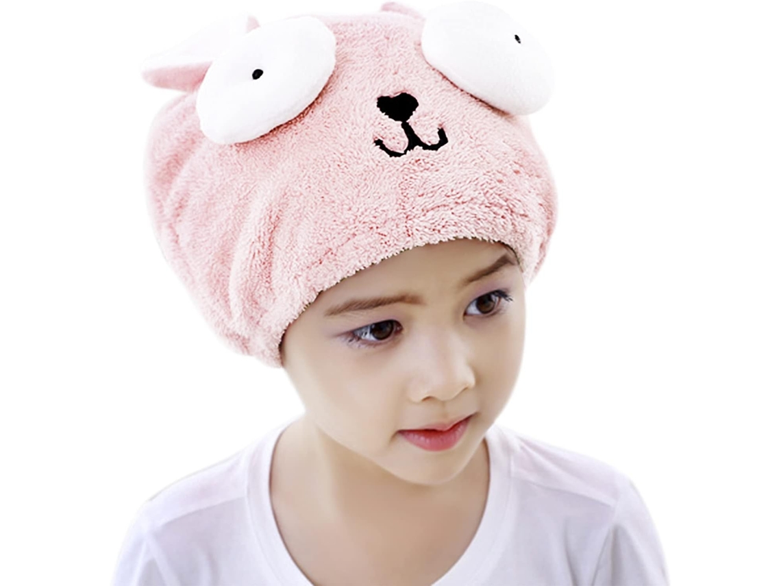 Toalha Secadora De Cabelo Microfibra, Super Absorvente Rápido, Bonito Cartoon Para Mulher/criança