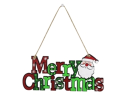 Painel Decorativo de Natal com Santa e Boneco de Neve, Parede ou Porta LAXISCREED