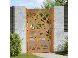 Vidaxl Portão De Jardim 100x150 Cm Em Aço Resistente Às Intempéries Com Design Leve