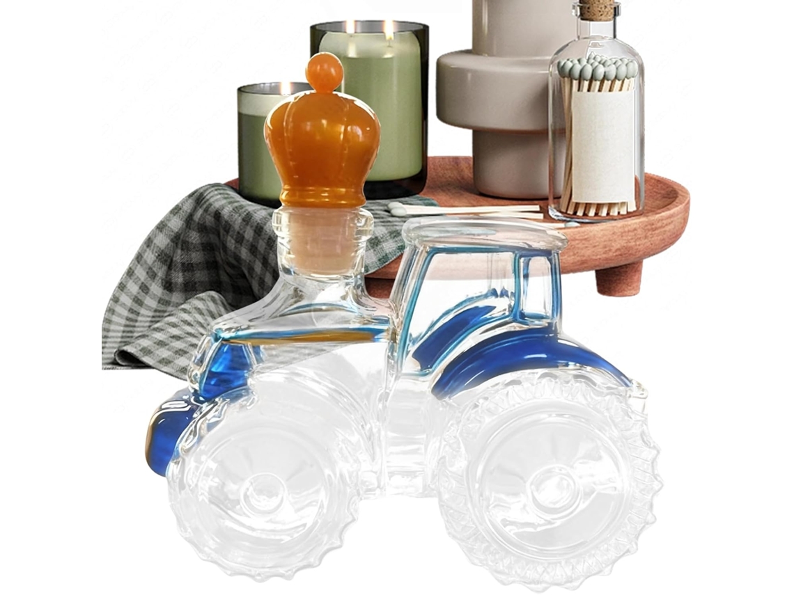 Garrafas De Bebidas Alcoólicas Vazias, Recipiente Divertido Em Formato De Trator Decantador De Vidro Para Tequila,