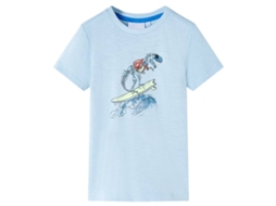 T-shirt Para Criança Azul 140
