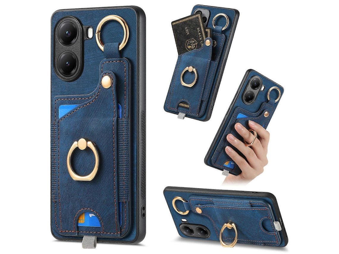 Capa De Celular Estilo Bolsa Com Anel E Alça Para Pendurar