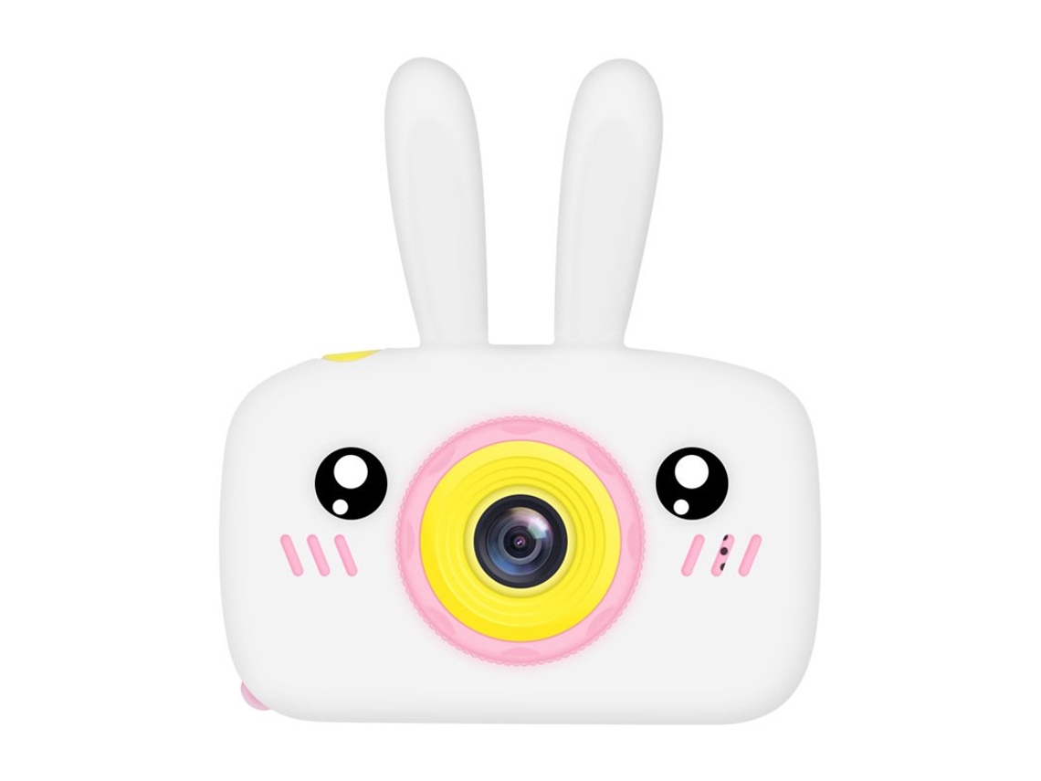 Minicâmera Digital de Tela Hd de 2 Pole Desenhos Animados Brinquedos Fofos para Fotografia Ao Ar Livre Adereços para Crianças Coelho Branco
