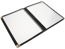 Pasta Cardápio Kichvoe A4 Em Pvc Transparente, 6 Páginas 12 Lados, Encadernação Com Folhas Soltas, Capa Flexível E