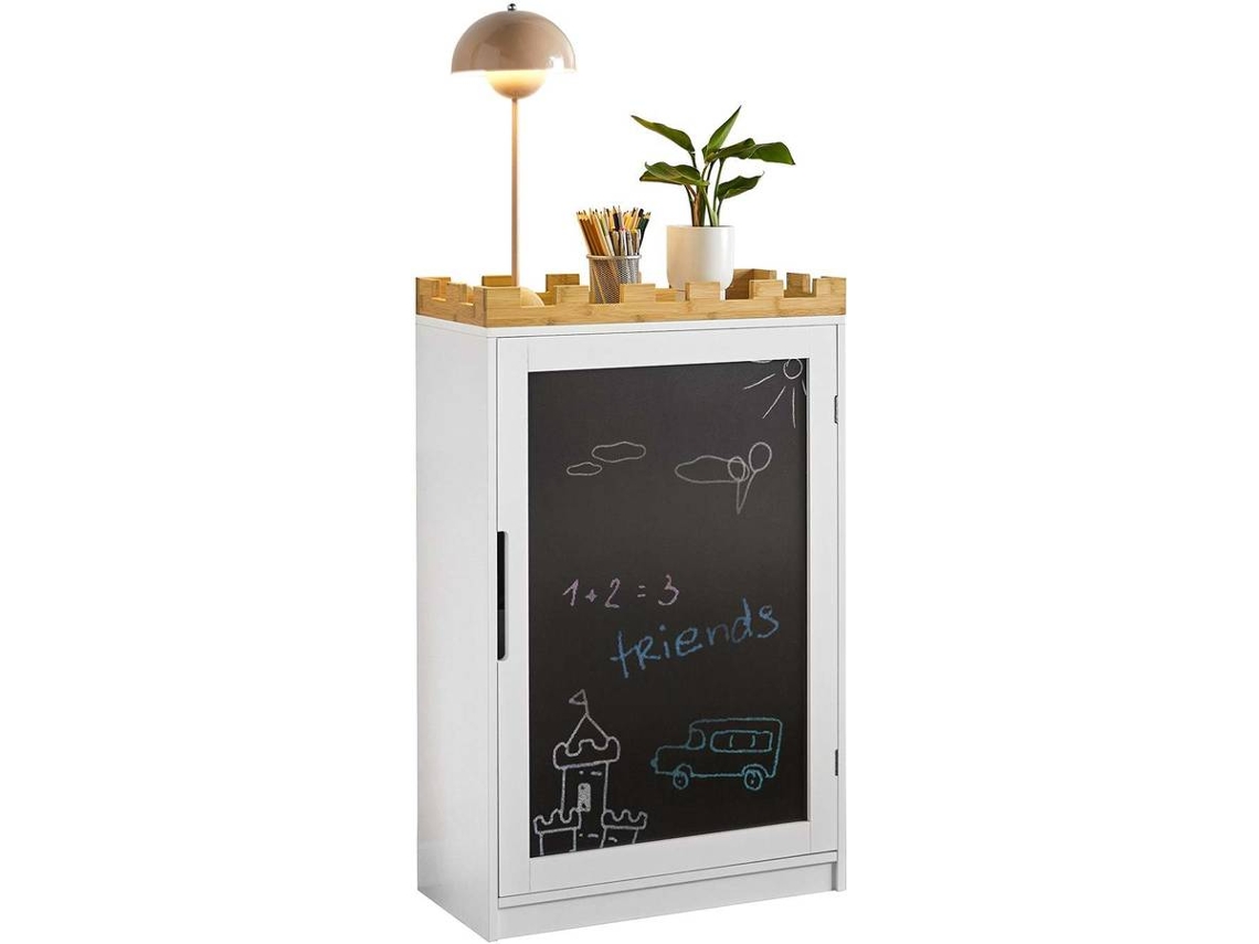 Cómoda Infantil SOBUY KMB43-W (Branco e Castanho - 30x63x100 cm)