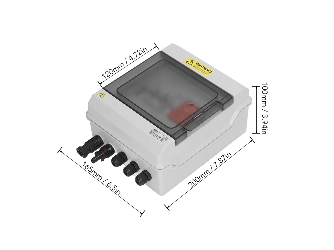 Laxiscreed Caixa De Combinação Fotovoltaica 1000v Com Fusível 15a E Disjuntor Dc 16a