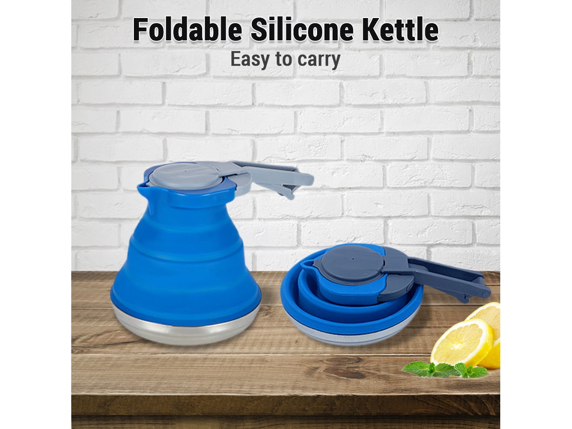 Chaleira de Silicone Portátil Plegável 1500ml