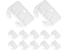 Bestyash Clips De Substituição Para Corrediças Gaveta Em Formato Caranguejo, Brancos, 20 Peças, Plástico, Para Armários