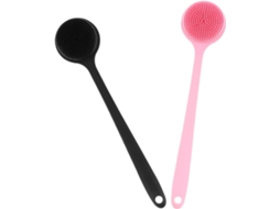 Conjunto De 2 Escovas Banho Silicone Com Cabo Longo Gatuida Para Corpo E Costas, Com Pegada Confortável E Secagem Rápida