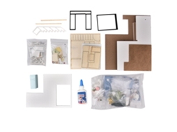 Ats kit de Casa de Boneca Moderna em Madeira Diy, Miniatsura para Montar, Presente de Brinquedo