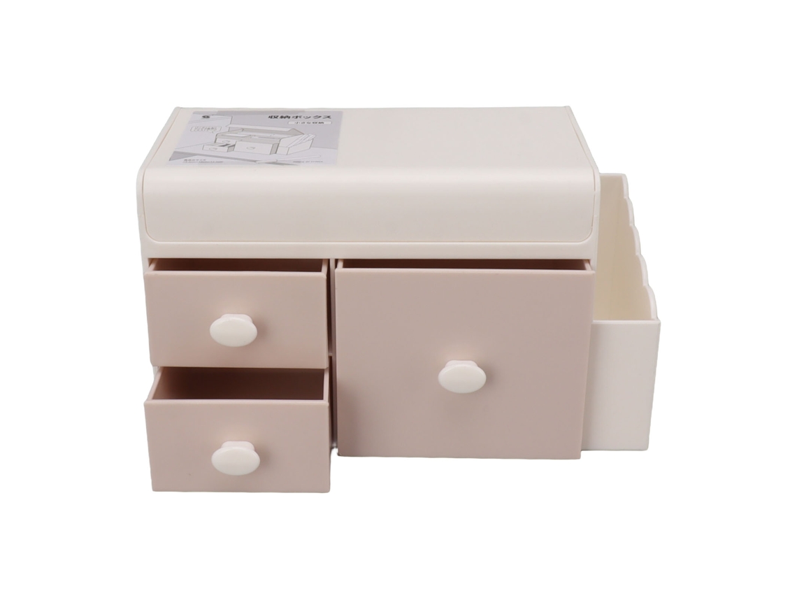 Organizador de Mesa com 3 Gavetas Rosa S/MARCA