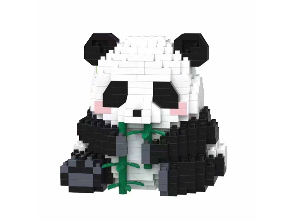 Mali brinquedo de Blocos Pequenos Animal Estilo Comendo Bambu Conjunto de Construção 3d Diy para Crianças e Adultos