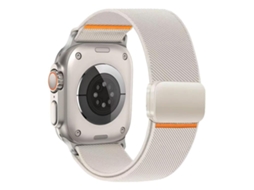 Bracelete Para Apple Watch 44/45/46/49mm - Nylon Elástico Com Fecho Magnético Starlight