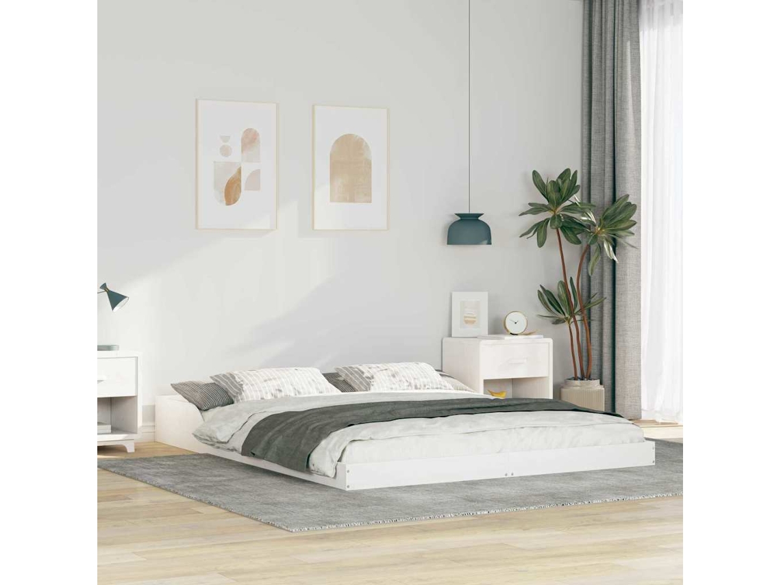 Vidaxl Estrutura Da Cama Branco 160 X 200 Cm