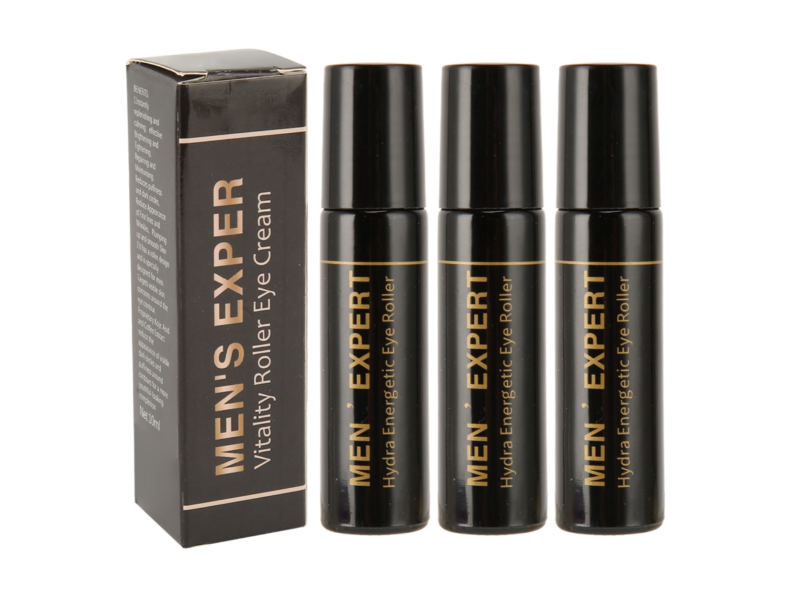 3pcs Rodillo De Ojos Hidratante Energético 10ml Reduce Arrugas Ojeras Reafirma Suero Para Hombres