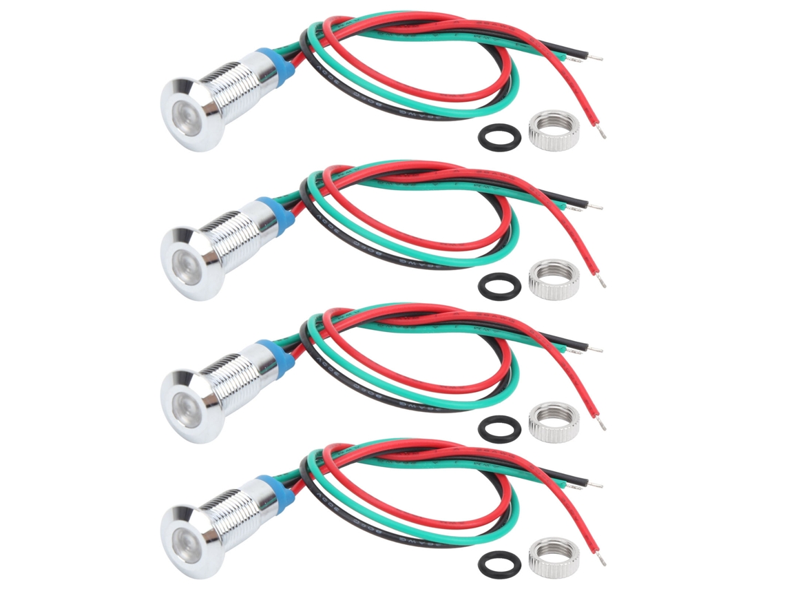 Luz Led Metal Redonda Impermeável Bicolor Pré fia