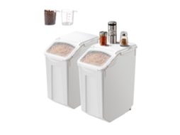 Recipiente Grande Para Armazenar Ingredientes Succebuy 4,5 Galões/20l Pote Hermético Para Farinha De Cozinha (2 Unidades)