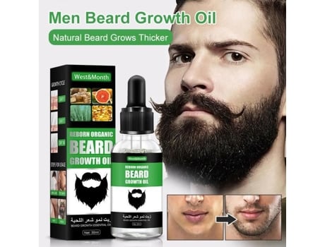 Óleo De Crescimento De Barba Para Homens Amacia E Protege Barbas Faz A Barba Crescer, Mais Espessa, Mais Longa 30ml Roleader