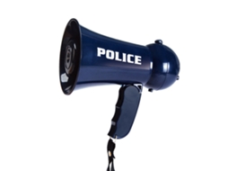 Mali megafone de Policial Infantil com Som de Sirene Brincadeira Role Play para Crianças