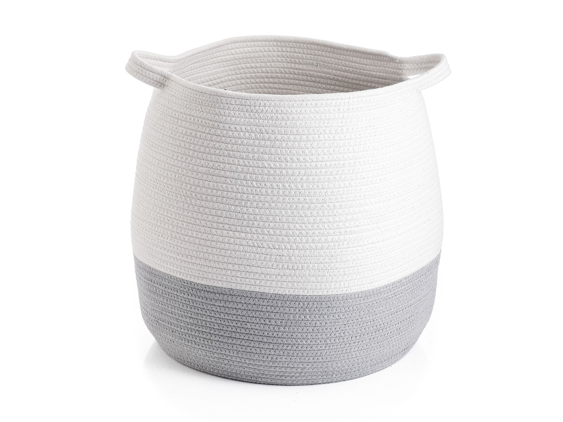 Cesta Decorativa VINTHERA Moa Algodão Cinzento 40x45 cm