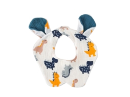 Babador de algodão para meninos e meninas, paninho fofo para esfregar, respirável, para alimentar crianças pequenas, com 6 pacotes de lenços umedecidos, bandana e cachecol.