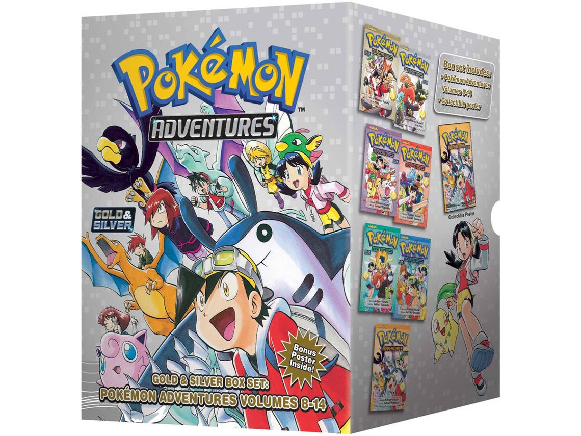 Livro Pokemon Adventures Gold Silver Box Set de Hidenori Kusaka (Inglês)