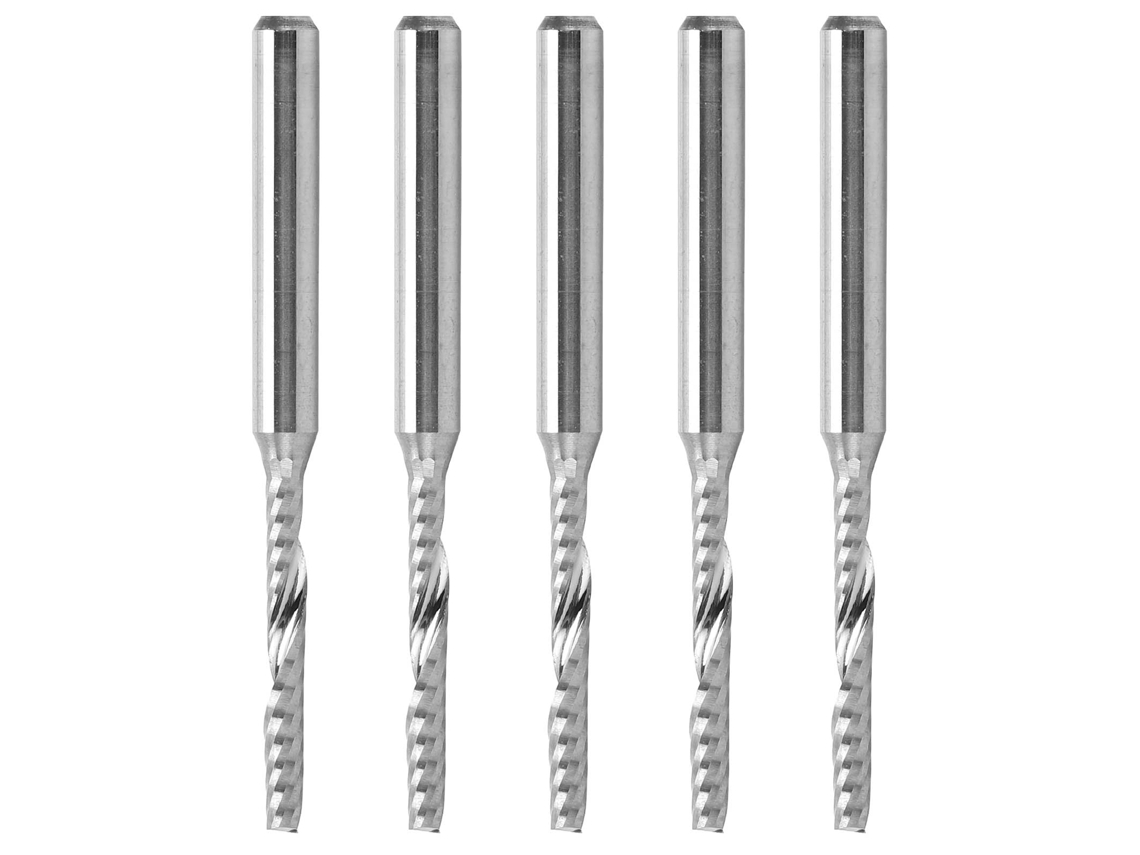 5pcs Broca De Roteador Espiral De Carving Em Madeira Cutter De Molienda Aço Tungstênio 3.175x2x17mm