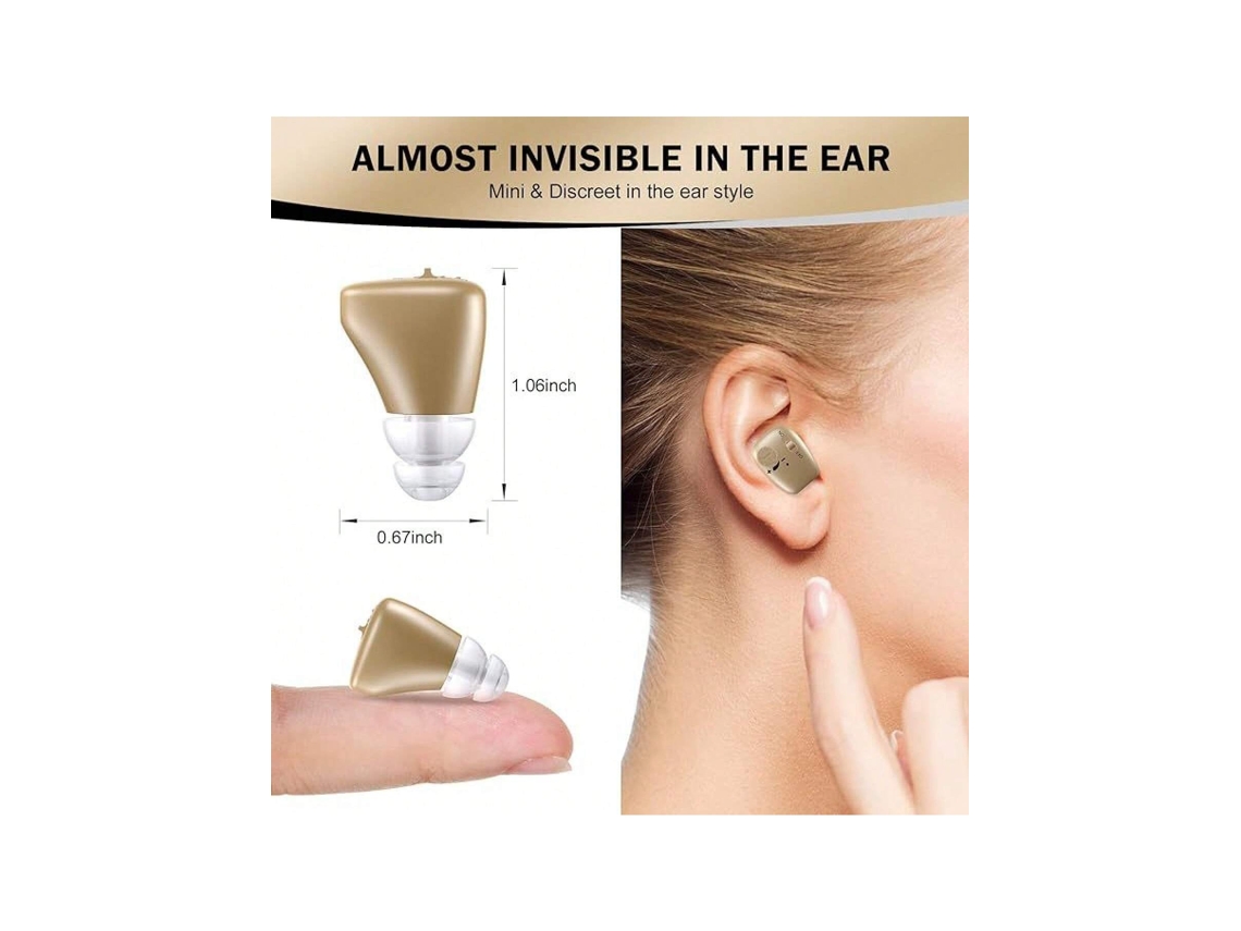 Fone Intra-auricular Digital Com Amplificador Recarregável