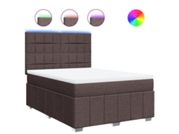 Box Spring Bed, Box Spring Beds Vidaxl Marrom Tecido (140 X 200 Cm)