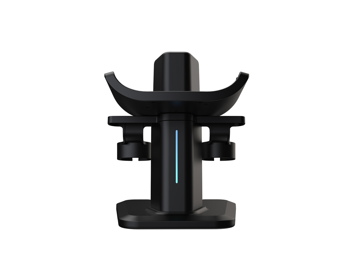 Base Carregadora RGB CHRUI compatível com Meta Quest 3 com suporte (preto)