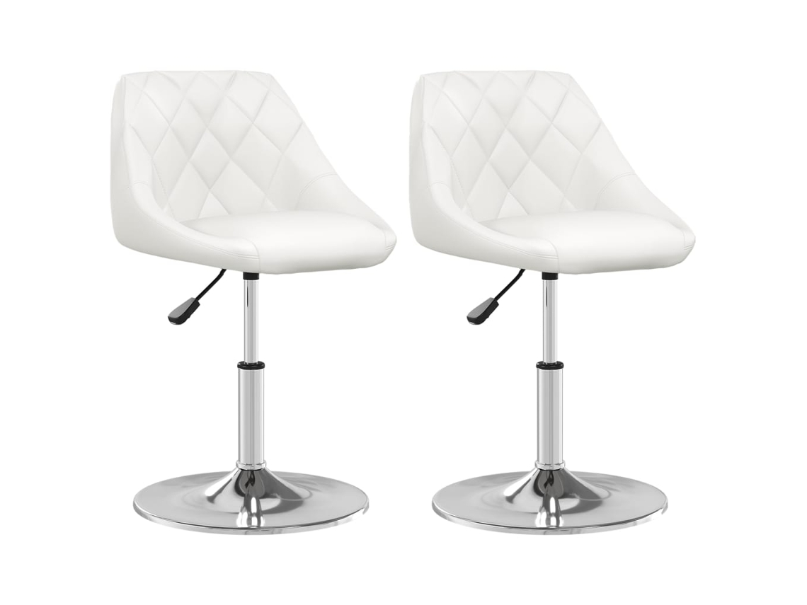 Cadeiras de Jantar 2 Pcs Couro Artificial Branco MAISON EXCLUSIVE