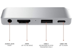Adaptador Mobile Type C Pro Hub com USB C PD Charging 4k Entrada HDMI para áudio de telefone USB 3.0 e 3,5 mm compatível com iPad Pro 2018 Yizhood