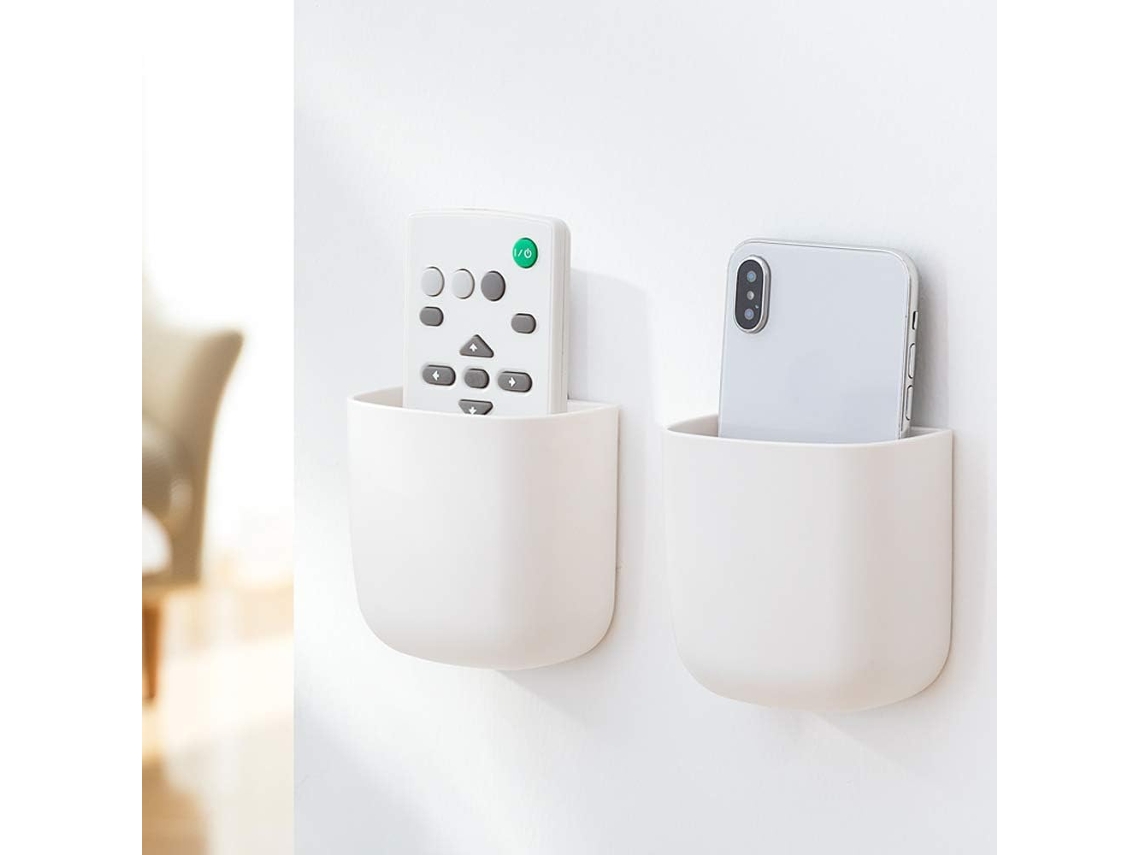 Conjunto de 2 Caixas Organizadoras Autoadesivas para controle remoto, celular e caneta AQUAFORGE