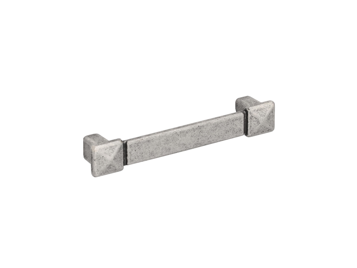Puxador para Móveis em Zamac Distância Central 96mm Prata Antiga Brilhante Conjunto de 6 HARDWAREXCHANGE