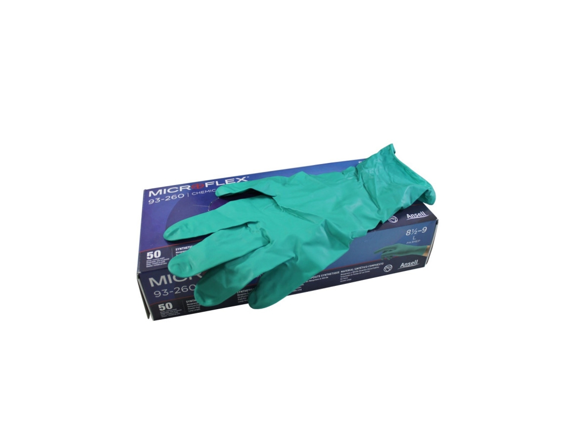Luvas Descartáveis Nitrilo Ansell Verde Tam. 8,5/9 L (100un)