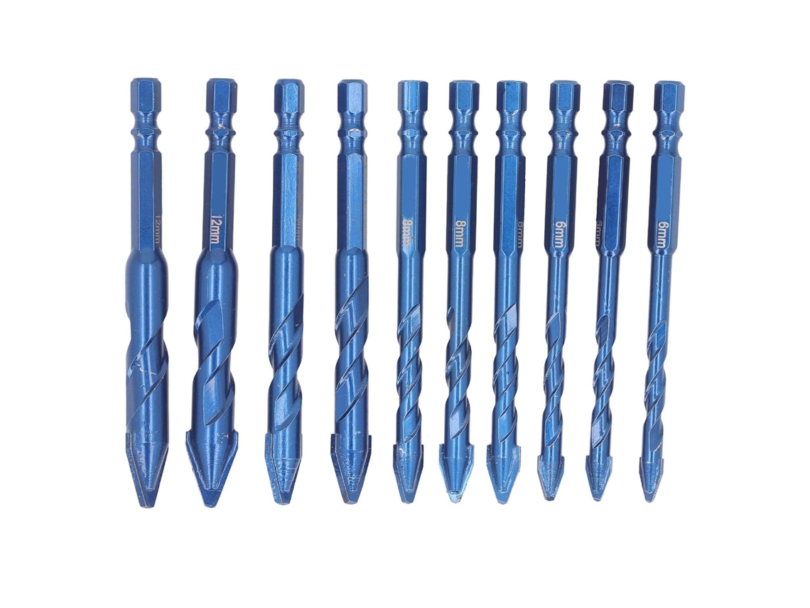 Conjunto De 10 Brocas Helicoidais Excêntricas M35