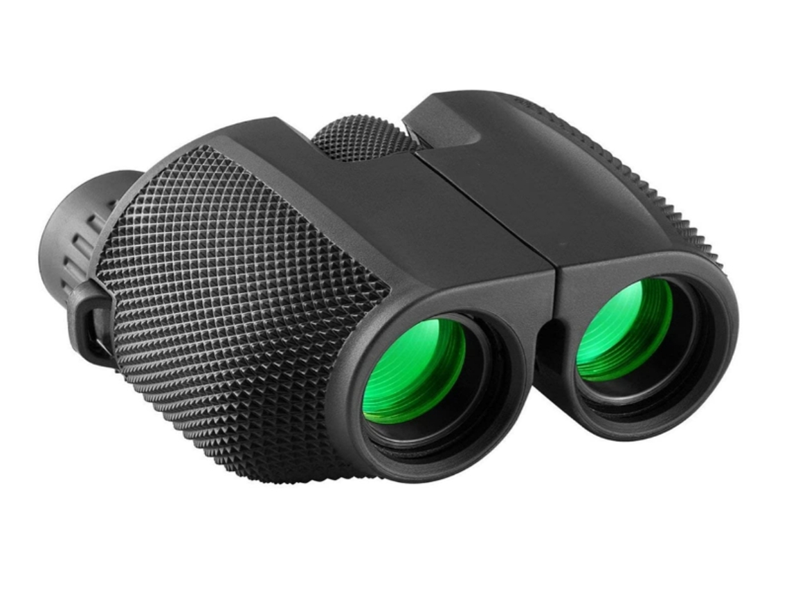 10x25 Binóculos Compactos Dobráveis De Alta Potência Telescópio À Prova D'água (preto)