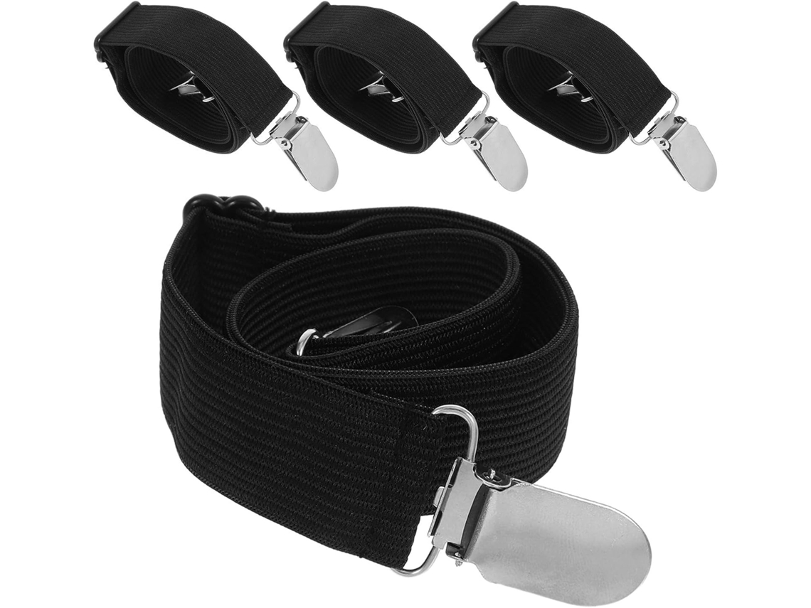 Conjunto De 4 Prendedores Lençol Ajustáveis Hemoton Com Clipes Triangulares Aço Inoxidável E Design Elástico, Fixação