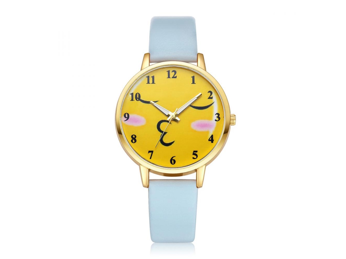 Reloj De Pulsera Analógico De Cuarzo Con Correa Pu Ivpai Color Azul