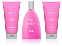 Conjunto de Perfume Pink Aire Sevilla Edt 3 Peças