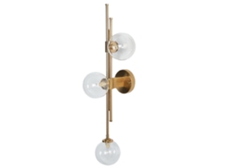 Candeeiro de parede para 3 lâmpadas em metal dourado TULIJA