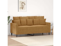 Vidaxl Sofá De 2 Lugares Veludo 140 Cm Castanho
