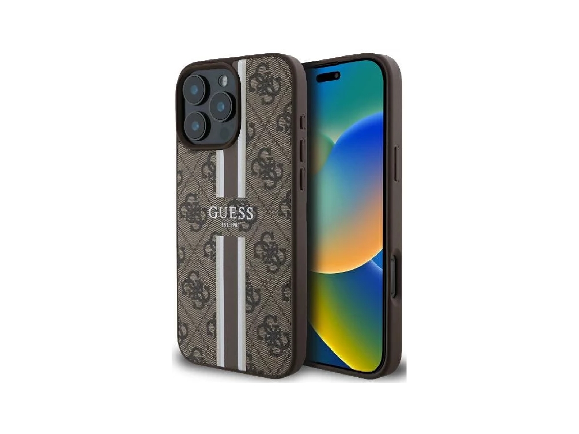 Capa Magsafe para iPhone 16 Pro GUESS Castanho